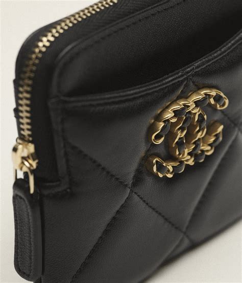 chanel coin purse sheepskin|Chanel 19 zipped coin purse .